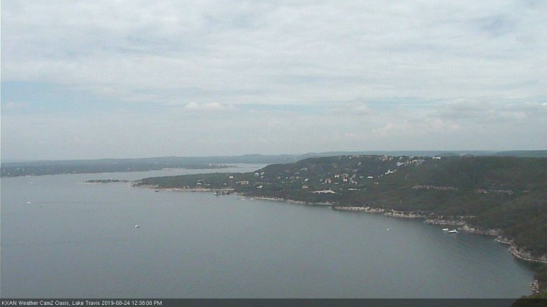 Lake Travis webcam, August 24, 2019 11:40 AM CT