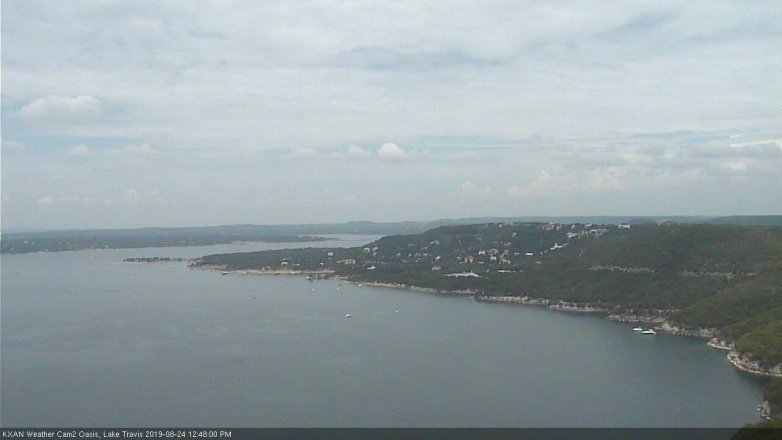 Lake Travis webcam, August 24, 2019 11:50 AM CT