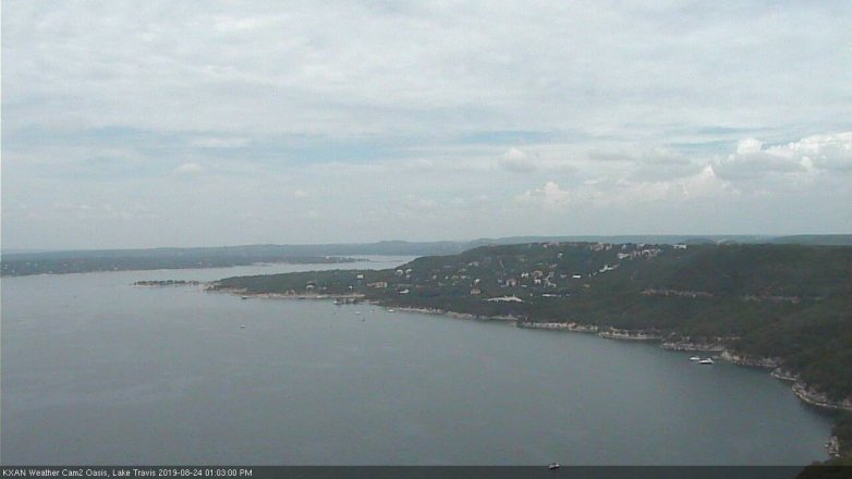 Lake Travis webcam, August 24, 2019 12:05 PM CT