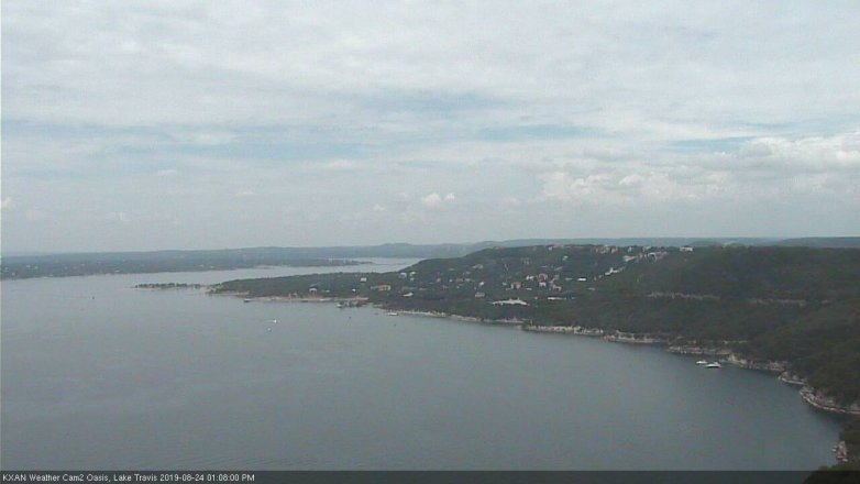 Lake Travis webcam, August 24, 2019 12:10 PM CT