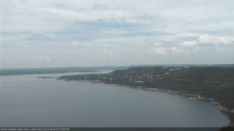 Lake Travis webcam, August 24, 2019 12:15 PM CT