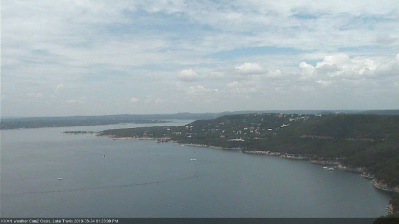 Lake Travis webcam, August 24, 2019 12:25 PM CT