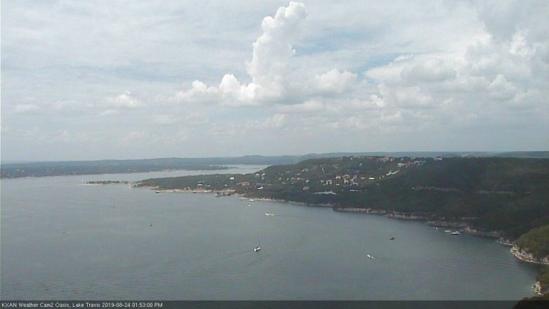 Lake Travis webcam, August 24, 2019 12:55 PM CT