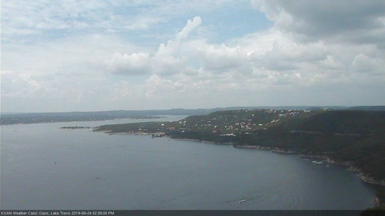 Lake Travis webcam, August 24, 2019 1:10 PM CT