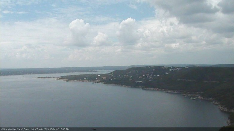 Lake Travis webcam, August 24, 2019 1:15 PM CT