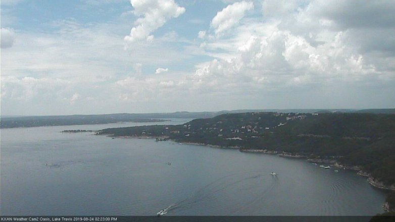 Lake Travis webcam, August 24, 2019 1:25 PM CT