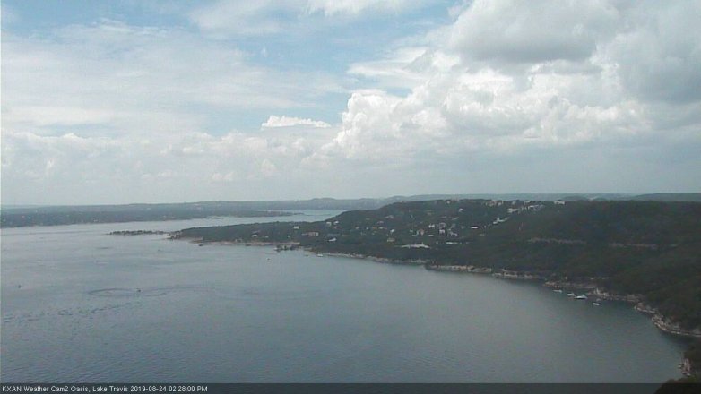 Lake Travis webcam, August 24, 2019 1:30 PM CT