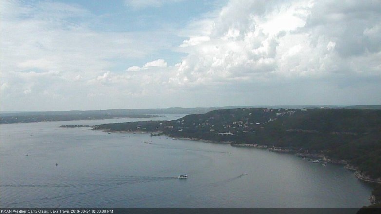 Lake Travis webcam, August 24, 2019 1:35 PM CT