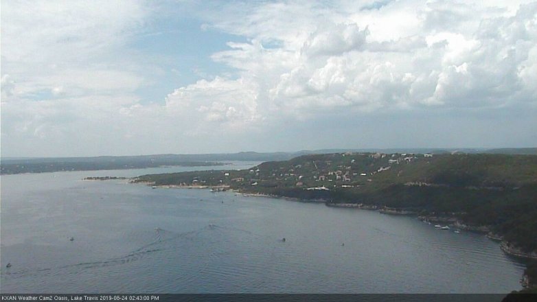 Lake Travis webcam, August 24, 2019 1:45 PM CT