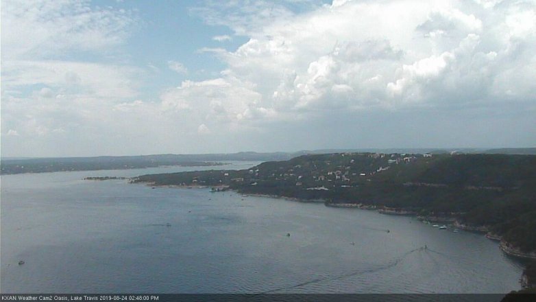 Lake Travis webcam, August 24, 2019 1:50 PM CT