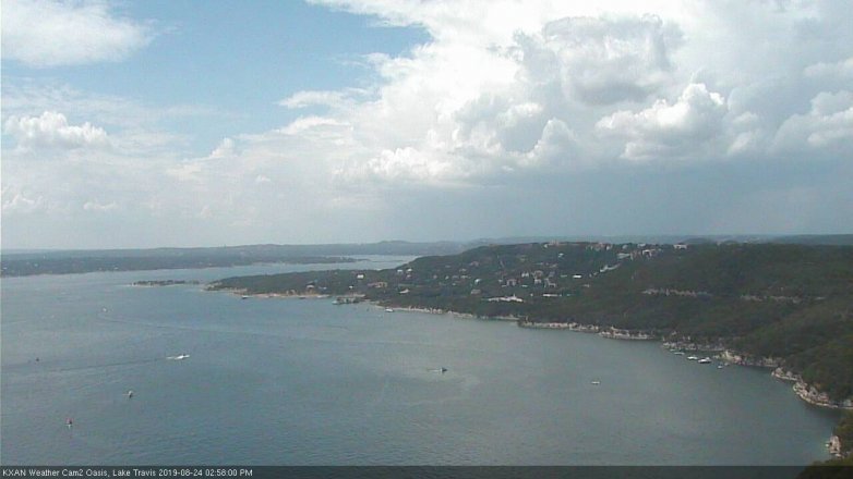Lake Travis webcam, August 24, 2019 2:00 PM CT