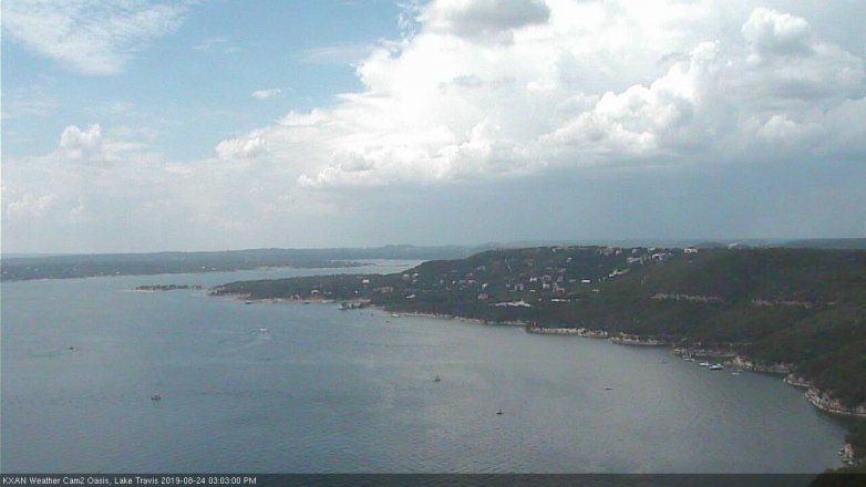 Lake Travis webcam, August 24, 2019 2:05 PM CT