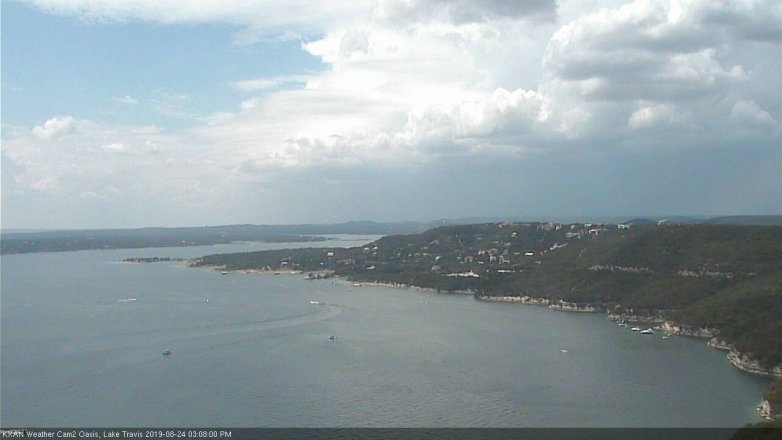 Lake Travis webcam, August 24, 2019 2:10 PM CT