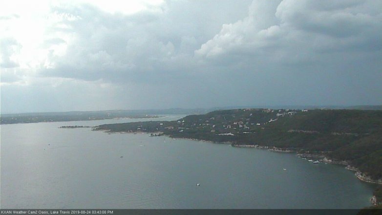 Lake Travis webcam, August 24, 2019 2:45 PM CT