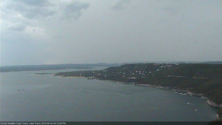 Lake Travis webcam, August 24, 2019 3:15 PM CT