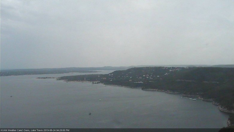 Lake Travis webcam, August 24, 2019 3:30 PM CT