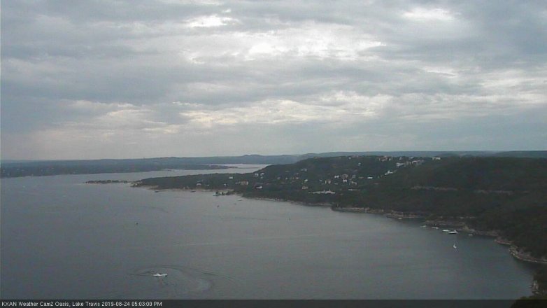 Lake Travis webcam, August 24, 2019 4:05 PM CT