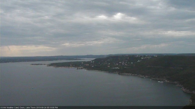 Lake Travis webcam, August 24, 2019 4:20 PM CT