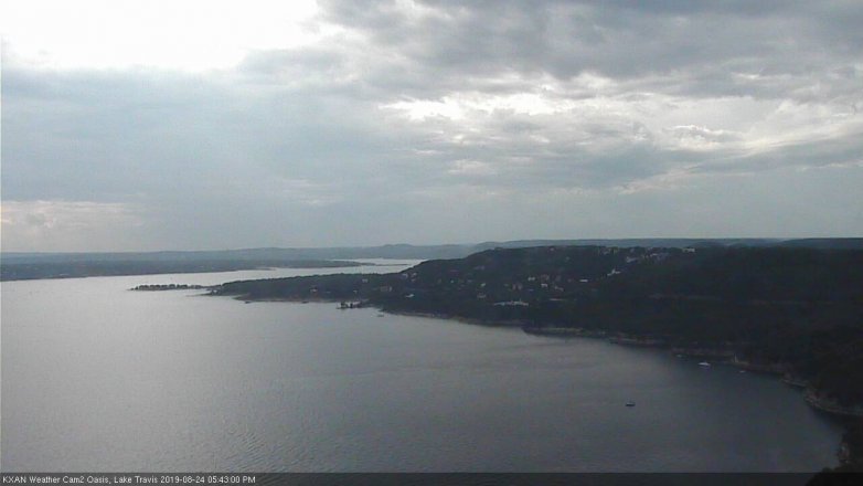 Lake Travis webcam, August 24, 2019 4:45 PM CT