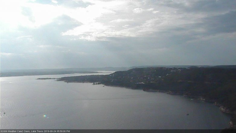 Lake Travis webcam, August 24, 2019 5:00 PM CT