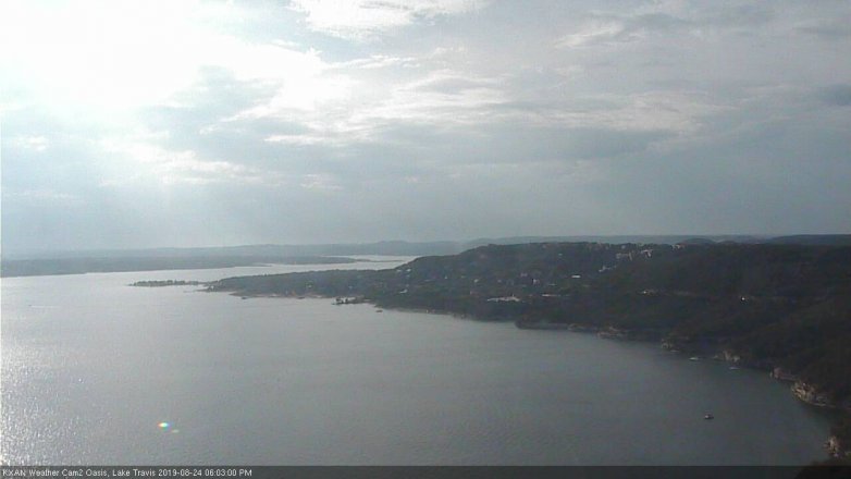 Lake Travis webcam, August 24, 2019 5:05 PM CT