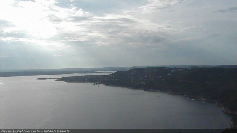 Lake Travis webcam, August 24, 2019 5:10 PM CT