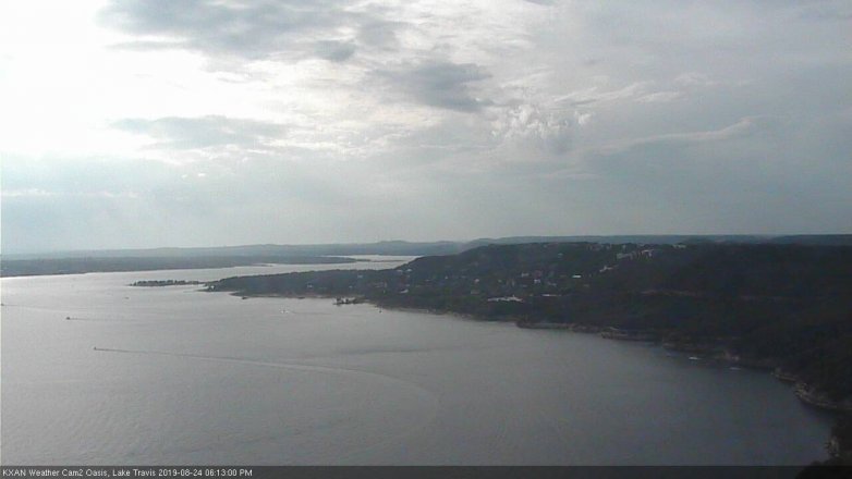 Lake Travis webcam, August 24, 2019 5:15 PM CT