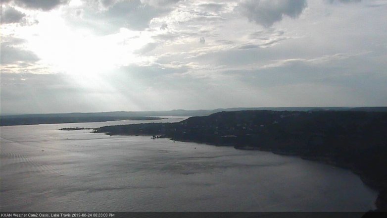 Lake Travis webcam, August 24, 2019 5:25 PM CT