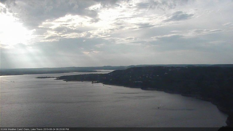 Lake Travis webcam, August 24, 2019 5:30 PM CT