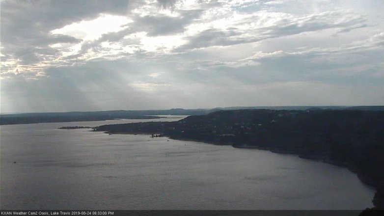 Lake Travis webcam, August 24, 2019 5:35 PM CT