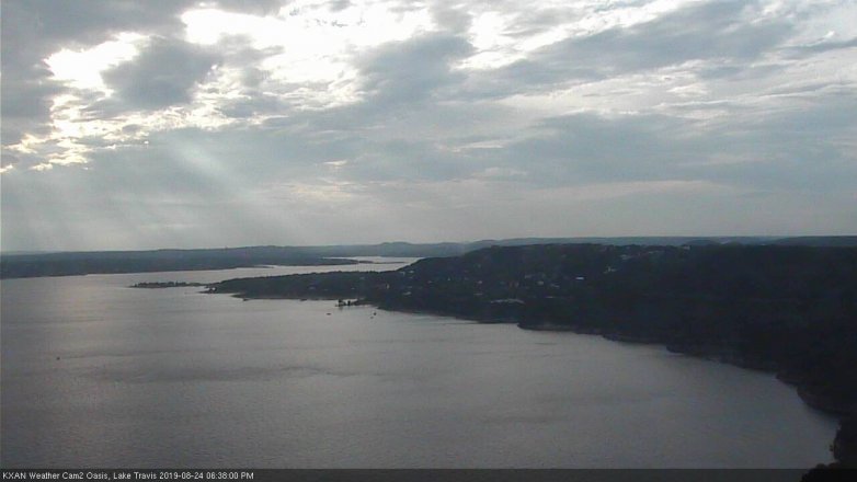 Lake Travis webcam, August 24, 2019 5:40 PM CT