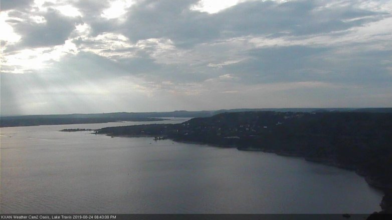 Lake Travis webcam, August 24, 2019 5:45 PM CT