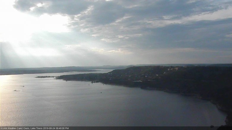 Lake Travis webcam, August 24, 2019 5:50 PM CT