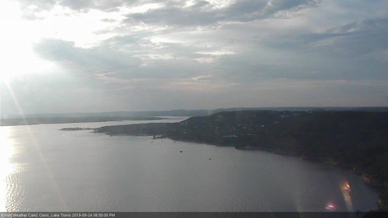 Lake Travis webcam, August 24, 2019 6:00 PM CT