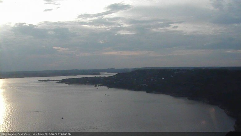 Lake Travis webcam, August 24, 2019 6:10 PM CT