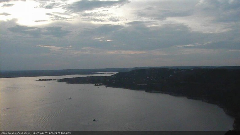 Lake Travis webcam, August 24, 2019 6:15 PM CT