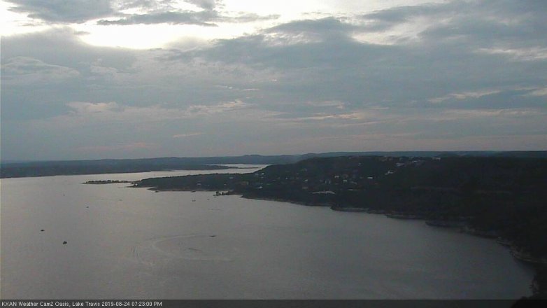 Lake Travis webcam, August 24, 2019 6:25 PM CT