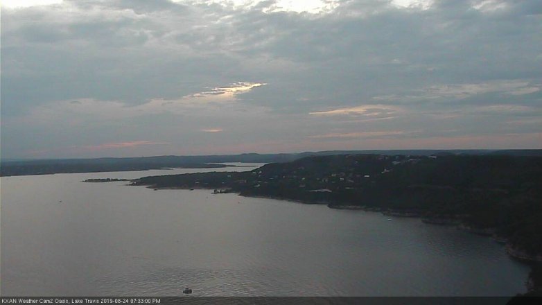 Lake Travis webcam, August 24, 2019 6:35 PM CT