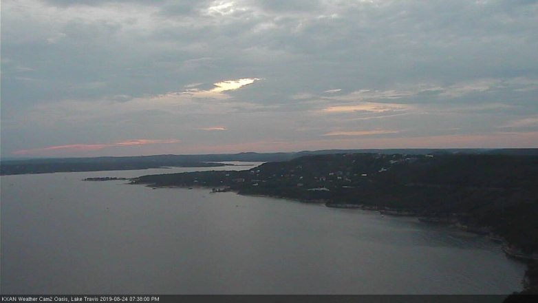 Lake Travis webcam, August 24, 2019 6:40 PM CT