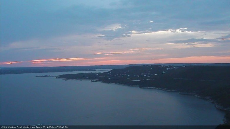 Lake Travis webcam, August 24, 2019 7:00 PM CT