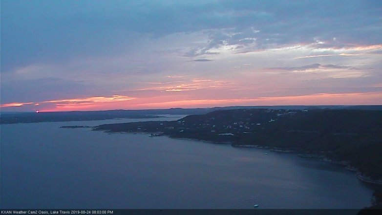 Lake Travis webcam, August 24, 2019 7:05 PM CT