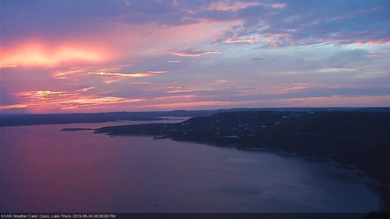 Lake Travis webcam, August 24, 2019 7:10 PM CT