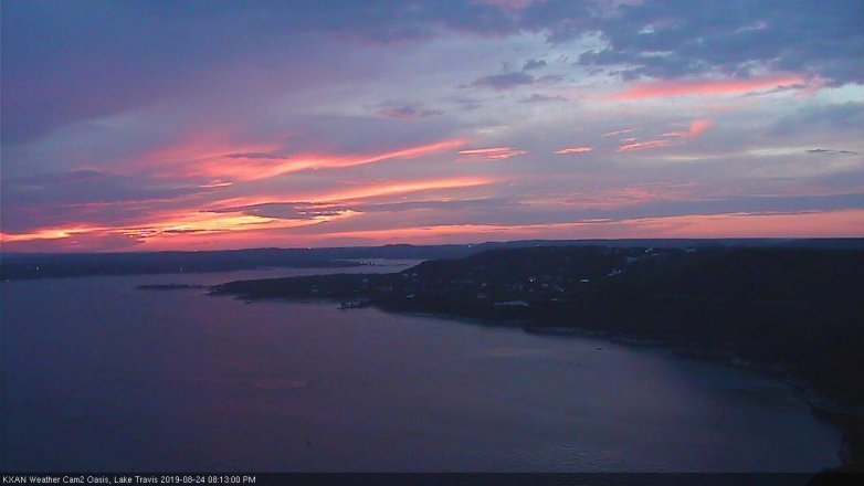 Lake Travis webcam, August 24, 2019 7:15 PM CT