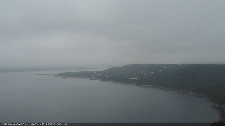 Lake Travis webcam, August 25, 2019 9:00 AM CT
