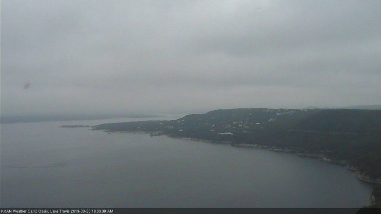Lake Travis webcam, August 25, 2019 9:10 AM CT