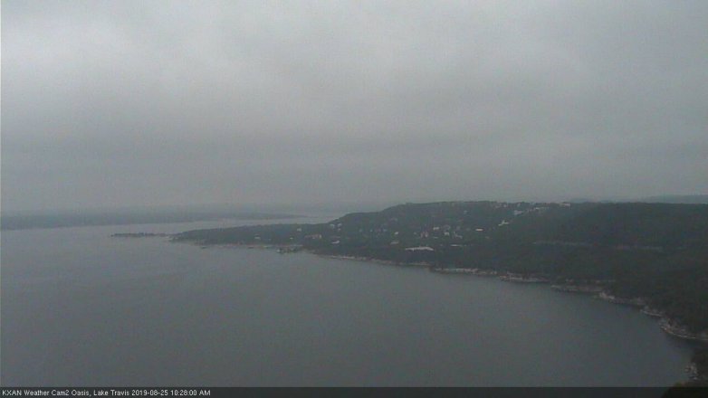 Lake Travis webcam, August 25, 2019 9:30 AM CT