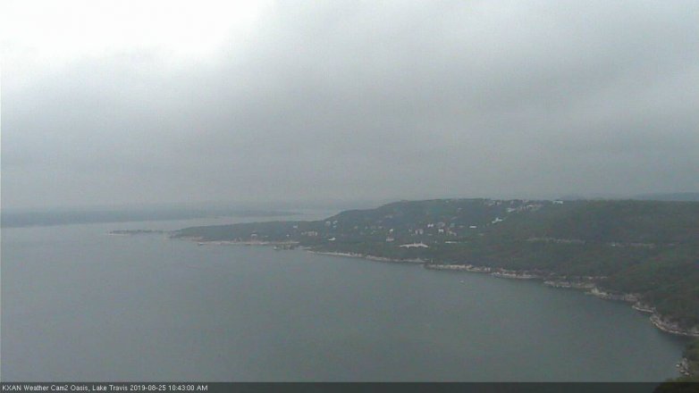 Lake Travis webcam, August 25, 2019 9:45 AM CT