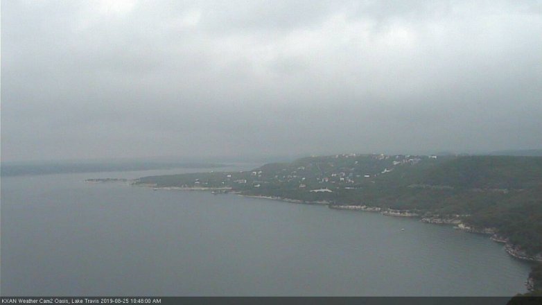 Lake Travis webcam, August 25, 2019 9:50 AM CT