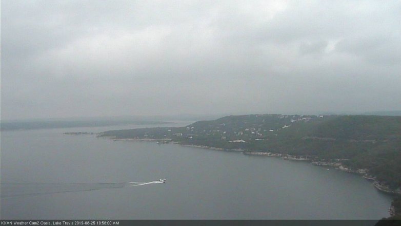 Lake Travis webcam, August 25, 2019 10:00 AM CT