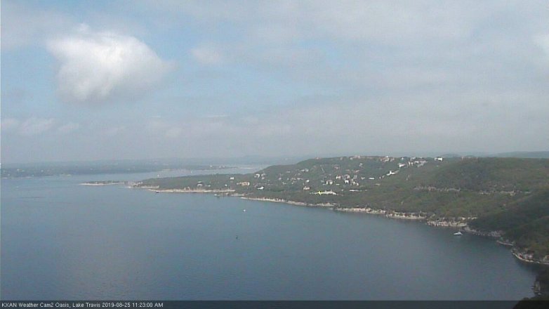 Lake Travis webcam, August 25, 2019 10:25 AM CT